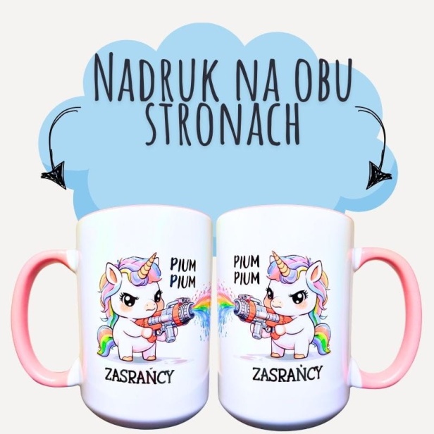 Jednorożec strzelający tęczą " Pium, pium zasrańcy "