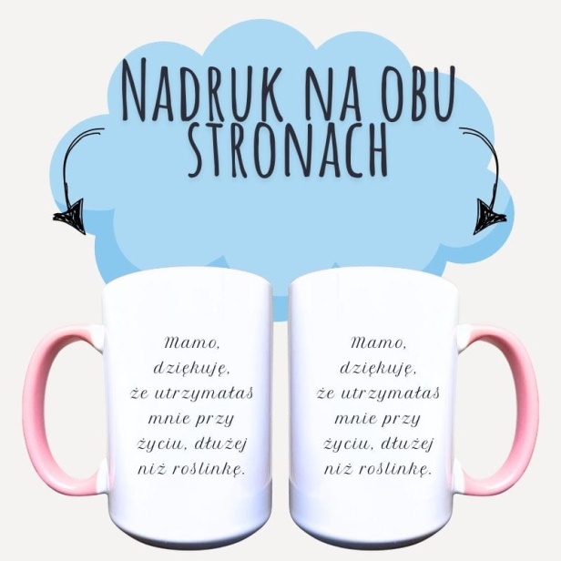 Kubek ceramiczny Mamo, dziękuję, że utrzymałaś mnie przy życiu, dłużej niż roślinkę