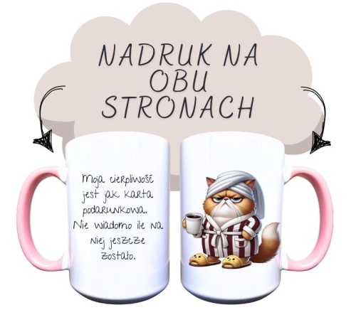 Moja cierpliwość jest jak karta podarunkowa, nie wiadomo ile na niej jeszcze zostało. Rudy kotek w szlafroku.jpg