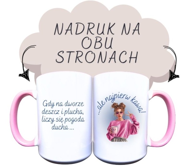 Gdy na dworze, deszcz i plucha, liczy się pogoda ducha, ale najpierw kawa, dziewczyna.jpg